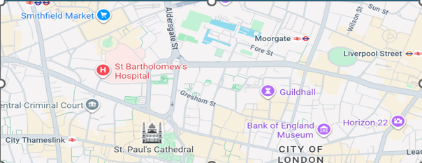 A map of the guesthouse location in London